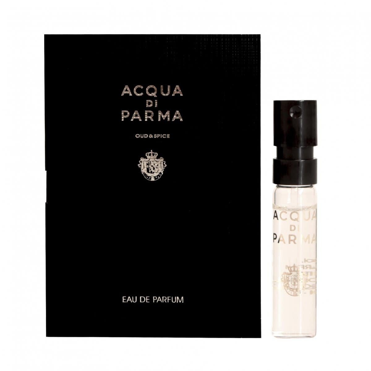 Acqua Di Parma Oud & Spice 1,5 ml 0,05fl.oz. Viralliset hajuvesinäytteet, Acqua Di Parma Oud & Spice 1,5 ml 0,05fl.oz. virallisia tuoksunäytteitä