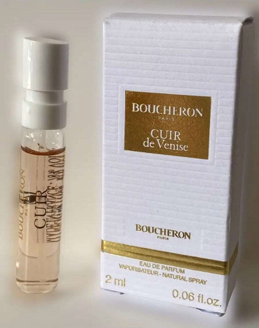 Boucheron Cuir de Venise 2ml 0,06 fl. oz. Viralliset hajuvesinäytteet, Boucheron Cuir de Venise 2ml 0,06 fl. oz. virallisia tuoksunäytteitä