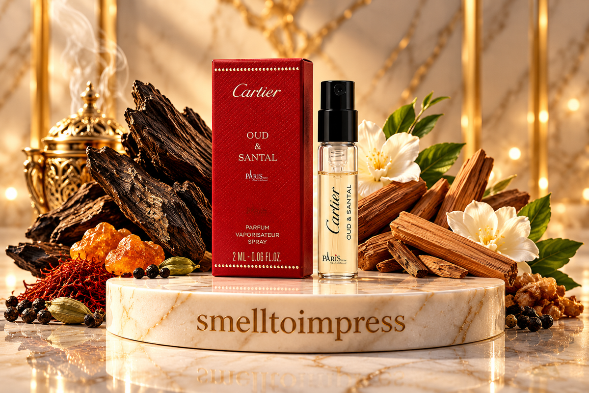 kuva Cartier Les Heures Voyageuses Oud and Santal 1,5 ml 0,05 fl. oz. virallinen hajuvesinäyte