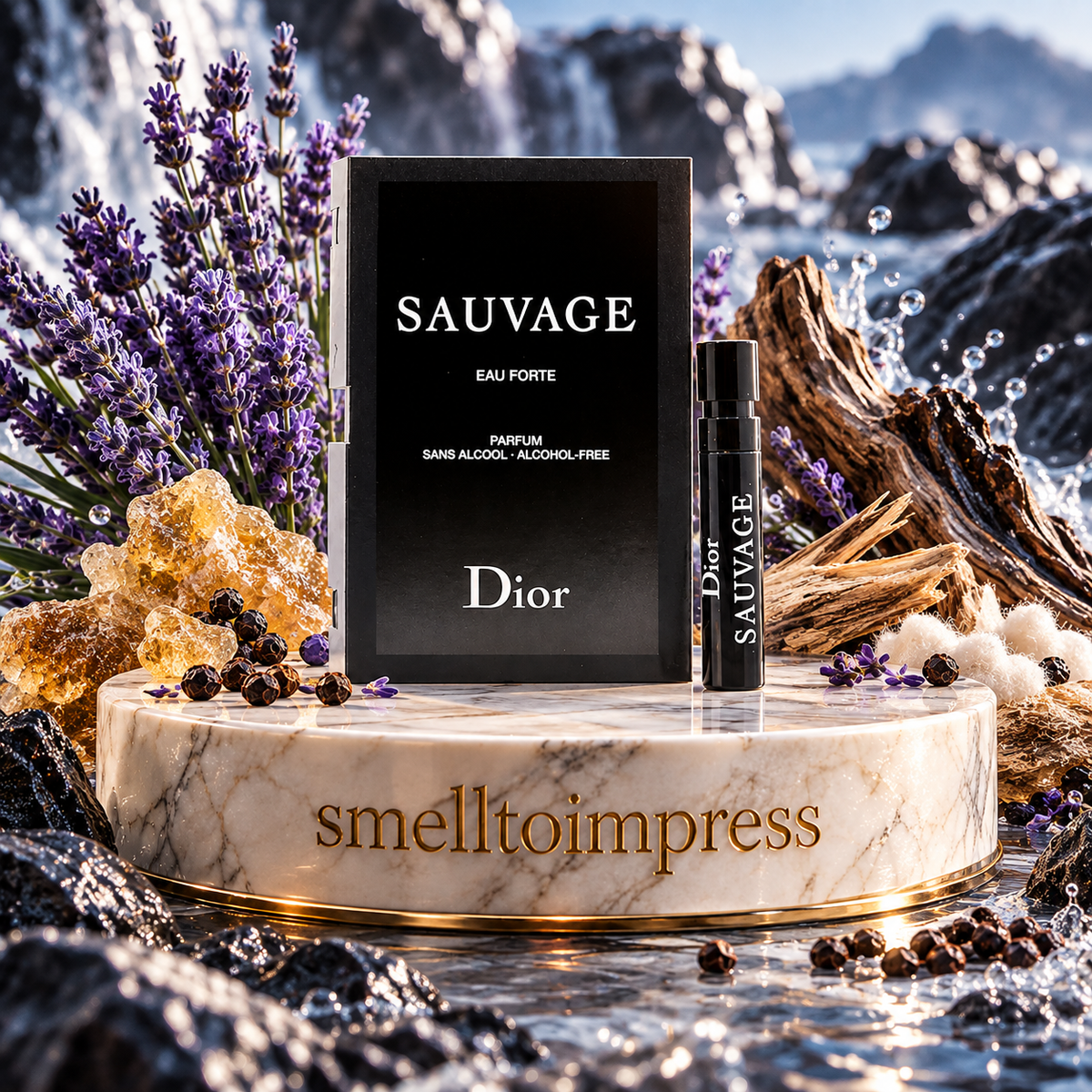 kuva Christian Dior Sauvage Eau Forte EDP 1 ml virallisesta hajuvesinäytteestä Smelltoimpressiltä