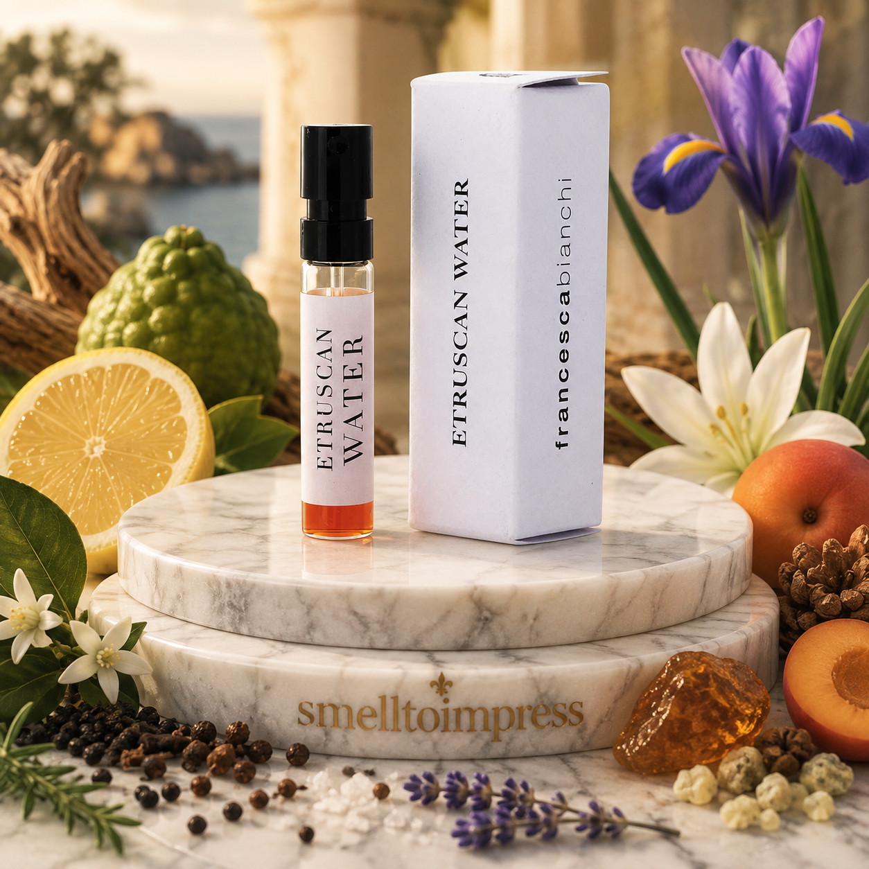 kuva Francesca Bianchi Etruscan Water virallisesta hajuvesinäytteestä 1,5 ml 0,07 fl. oz