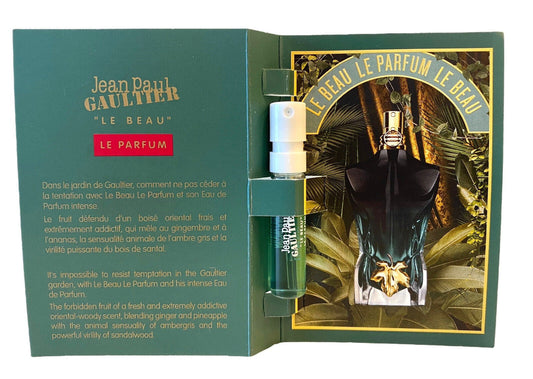 Jean Paul Gaultier Le Beau Le Parfum Intense virallinen hajuvesinäyte, Jean Paul Gaultier Le Beau Le Parfum Intense tuoksutesteri