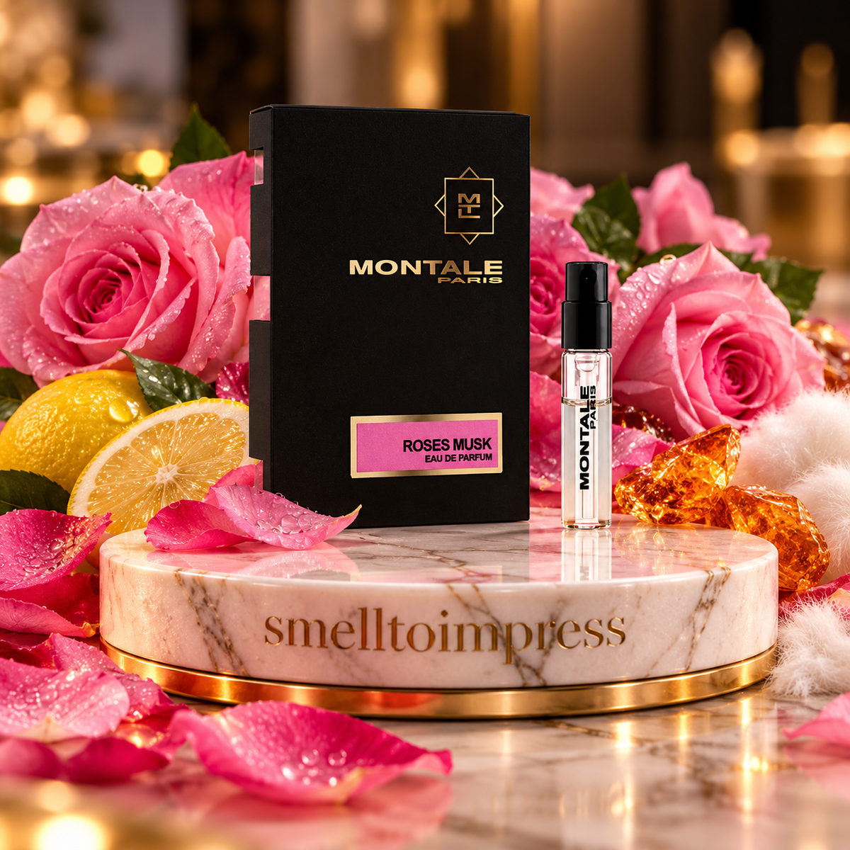 kuva Montale Roses Musk 2 ml virallisesta hajuvesinäytteestä
