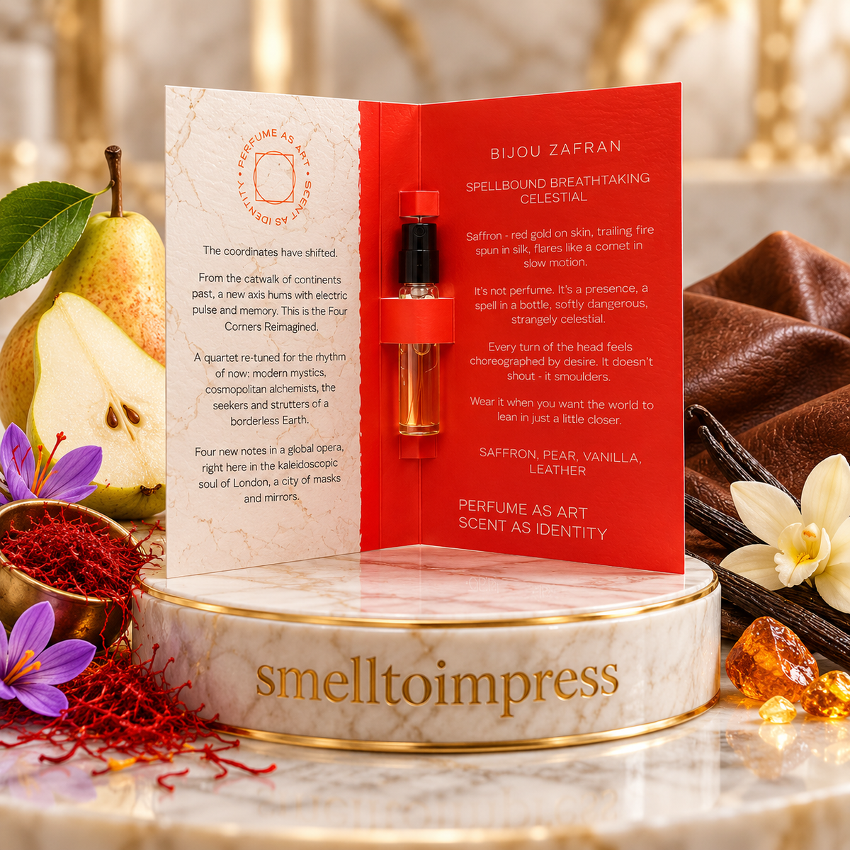 Ormonde Jayne Bijou Zafran 2,5 ml virallinen hajuvesinäyte Smelltoimpressiltä