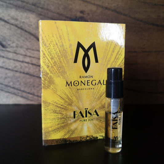Ramon Monegal Faisa Pure Joy virallinen 2 ml hajusteenäyte 0,06 fl.oz. hajustetestaaja