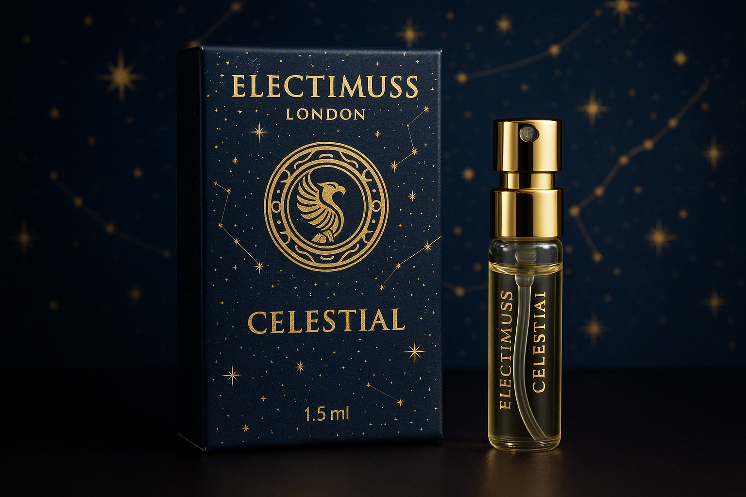 Electimuss London Celestial 1,5 ml 0,05 fl. oz. virallinen hajuvesinäyte