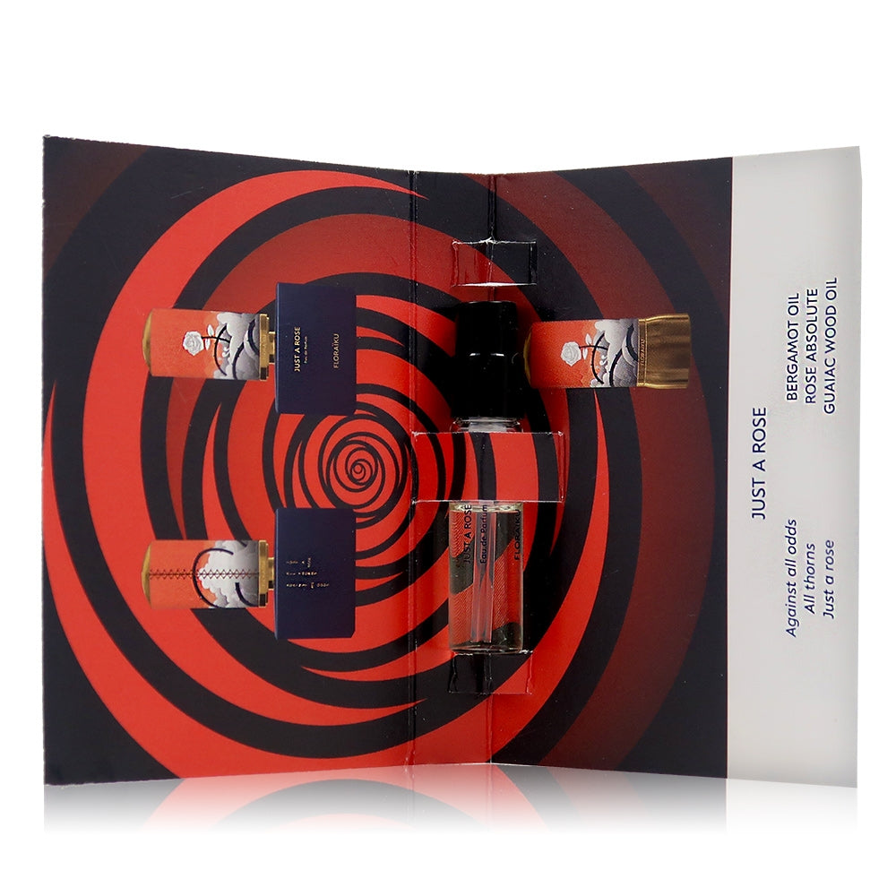 virallinen Floraiku Just a Rose -tuoksunäyte 1,5 ml 0,05 fl.oz.