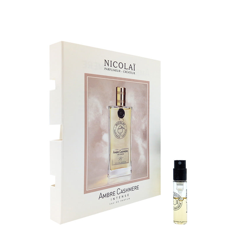 viralliset parfyyminäytteet Nicolai Amber Cashmere Intense -tuoksusta 1,8 ml 0,07 oz.