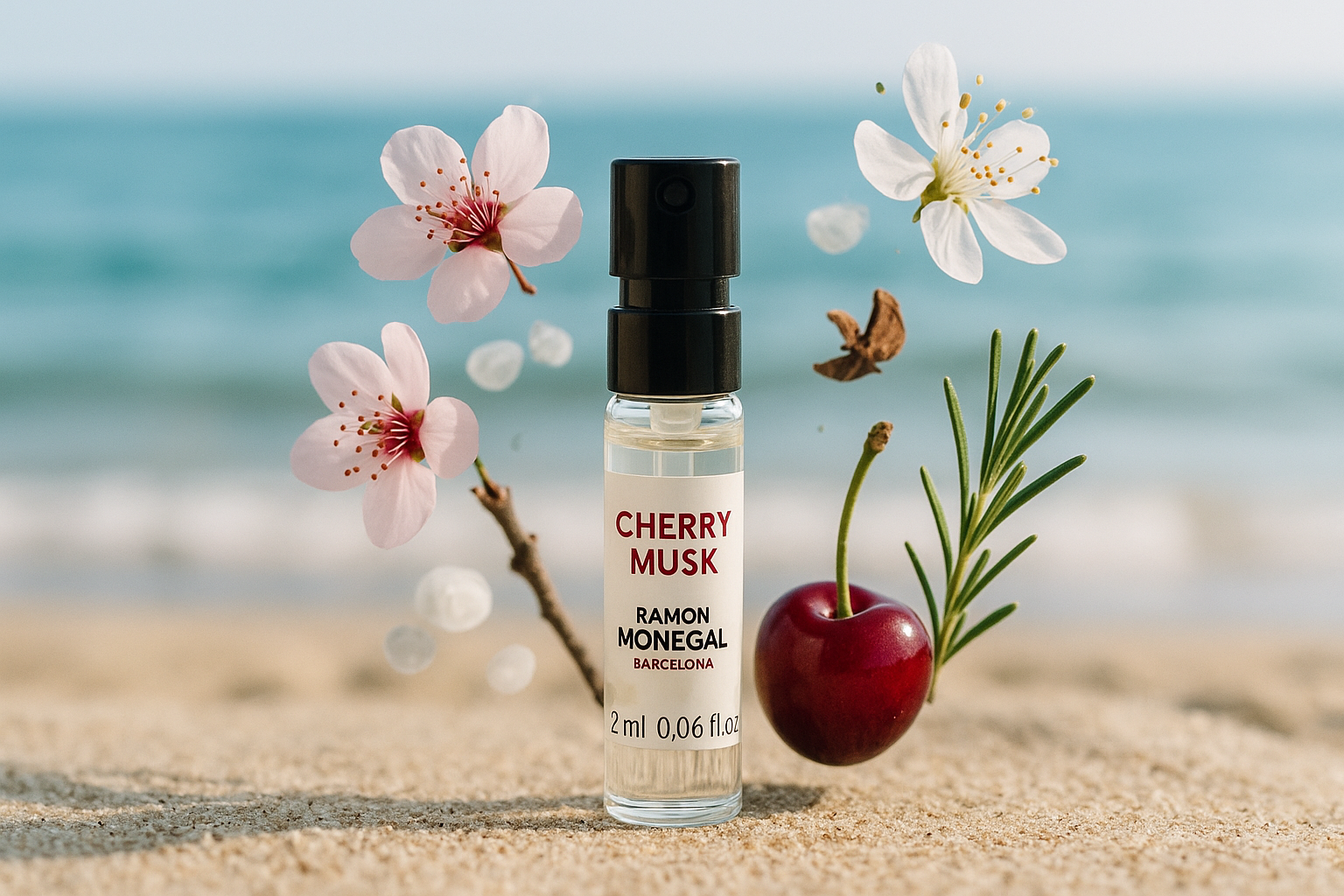 Ramon Monegal Cherry Musk virallinen tuoksunäyte 2ml 0,06 fl.o.z. tuoksutesteri