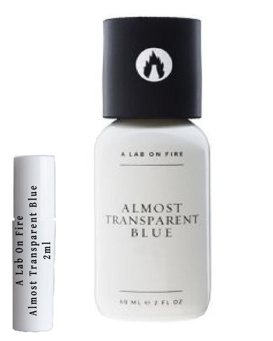A Lab On Fire melkein läpinäkyvät siniset näytteet-A Lab On Fire lähes läpinäkyvät siniset-A Lab On Fire-2 ml-hajujäljennys