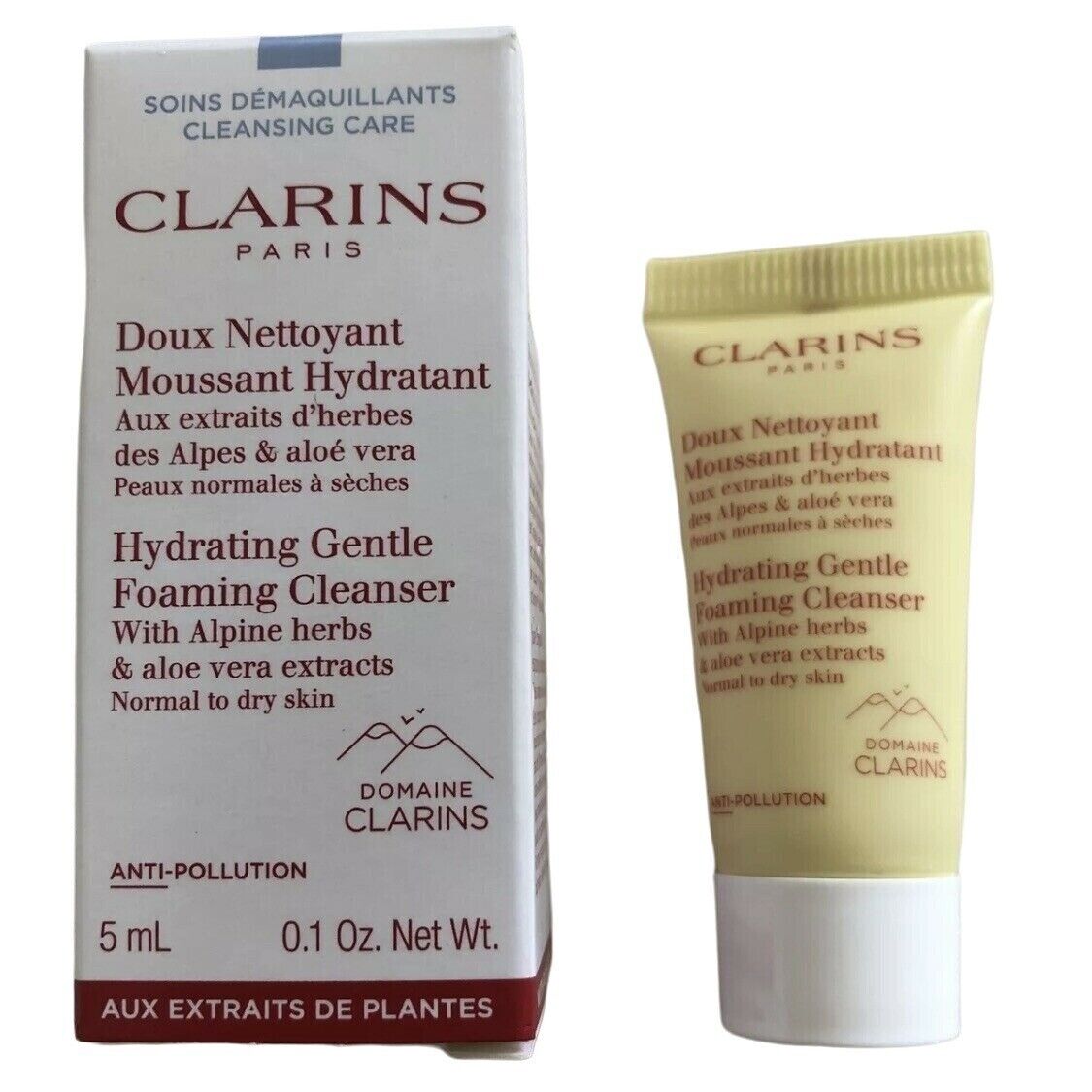 Clarins Hydrating Gentle Foaming Cleanser Mini ihonhoitonäyte 5 ml 0,1 oz. Normaalista kuivaan ihoon