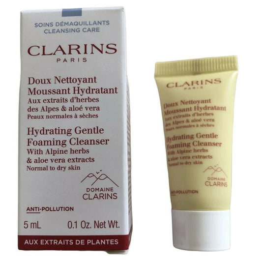 Clarins Hydrating Gentle Foaming Cleanser Mini ihonhoitonäyte 5 ml 0,1 oz. Normaalista kuivaan ihoon