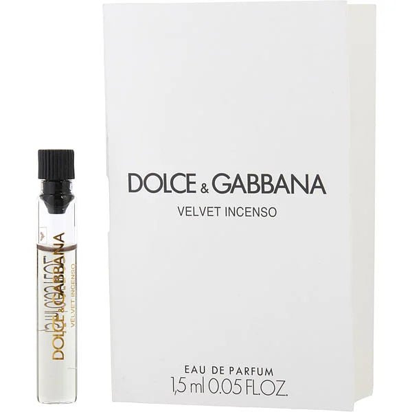 Velvet Incenso By Dolce & Gabbana 1,5 ml 0,05 fl. o.z. επίσημο δείγμα αρώματος, Velvet Incenso By Dolce & Gabbana 1,5 ml 0,05 fl. o.z. oficjalna próbka hajuvesi, Velvet Incenso By Dolce & Gabbana 1,5 ml 0,05 fl. o.z. официальный образец духов, Velvet