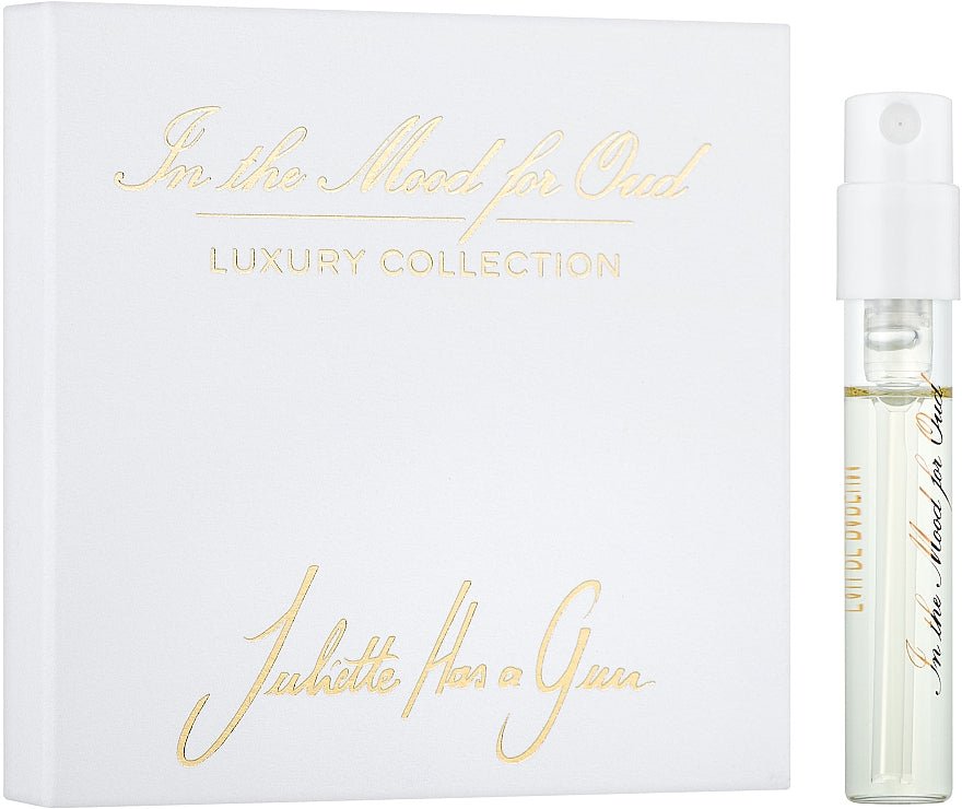 Juliette Has a Gun In the Mood for Oud 1,7 ml Virallinen hajuvesinäyte, Juliette Has a Gun In the Mood for Oud 1,7 ml 液量オンス公式香水サンプル, Juliette Has a Gun In the Mood for Oud 1,7 ml, Juliette Has a Gun In the Mood for Oud парфюмна проба, Juliette Has a 