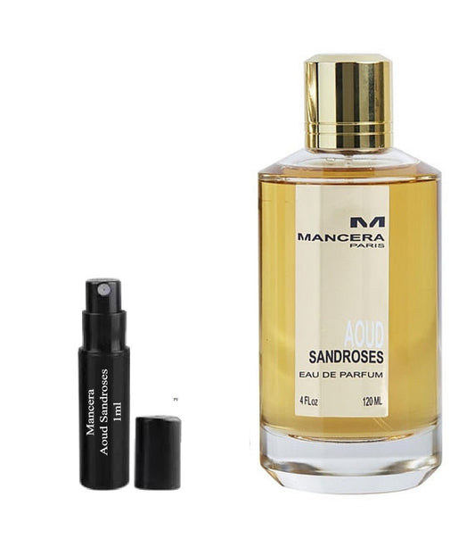 Mancera Aoud Sandroses 1ml 0,03 fl. o.z. hajuvesinäyte, Mancera Aoud Sandroses 1ml 0,03 fl. o.z. 液量オンス公式香水サンプル, Mancera Aoud Sandroses 1ml 0,03 fl. o.z. парфюмна проба, Mancera Aoud Sandroses 1ml 0,03 fl. o.z. échantillon de parfum, Mancera Aoud Sand