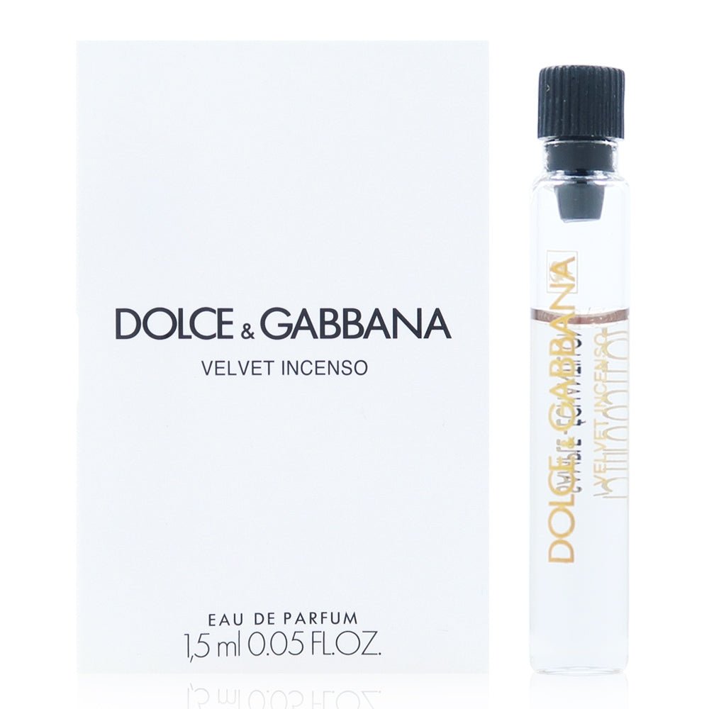 Velvet Incenso By Dolce & Gabbana 1,5 ml 0,05 fl. o.z. échantillon de parfum officiel, Velvet Incenso By Dolce & Gabbana 1,5 ml 0,05 fl. o.z. Virallinen hajuvesinäyte, Velvet Incenso By Dolce & Gabbana 1.5ml 0.05 fl. o.z. oficjalna próbka hajuvesi, V