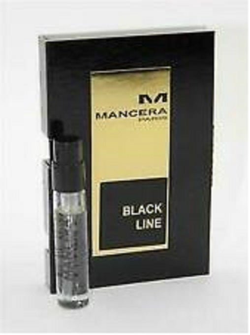 Mancera Black Line virallinen näyte 2ml 0,07 fl. oz., Mancera Black Line 2 ml 0,06 fl. oz. virallinen hajuvesinäyte