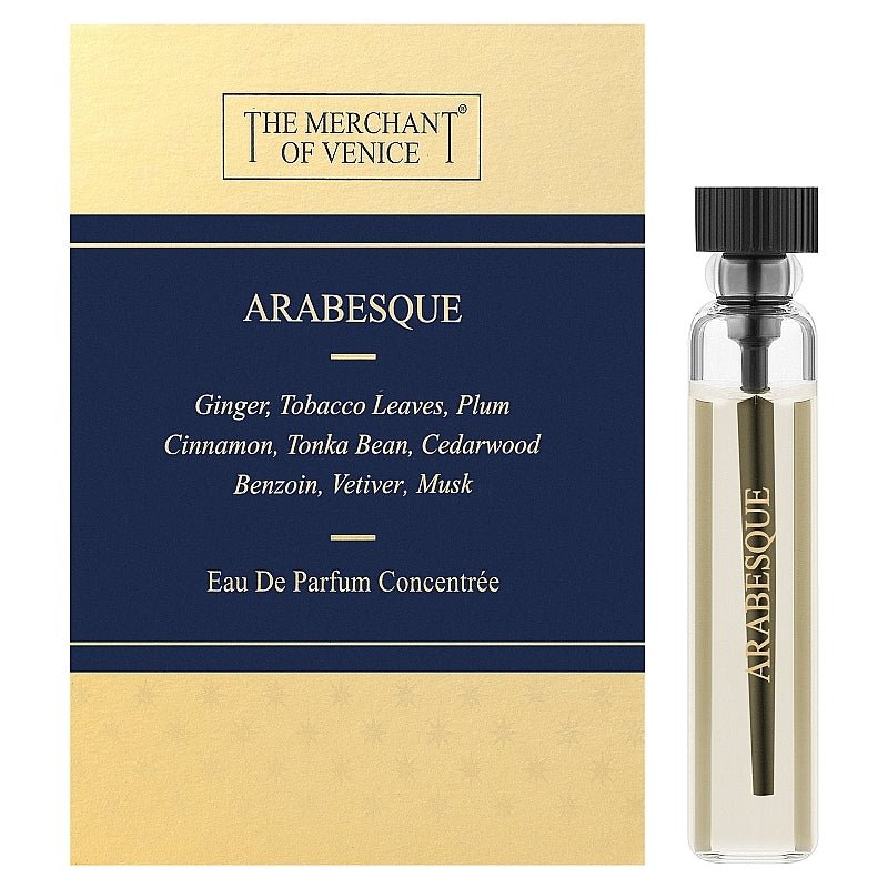 The Merchant of Venice Arabesque 2ml 0,07 fl. oz. Virallinen hajuvesinäyte, The Merchant of Venice Arabesque 2ml 0,07 fl. oz. offizielle Parfümprobe, The Merchant of Venice Arabesque 2ml 0,07 fl. oz. muestra de perfume oficial, The Merchant of Venice